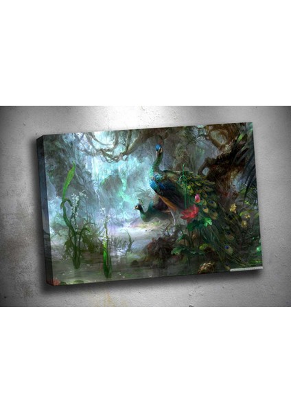 Op161 Tavuz Kuşları Yağlı Boya Görünümlü Kanvas Tablo 70 x 100 cm