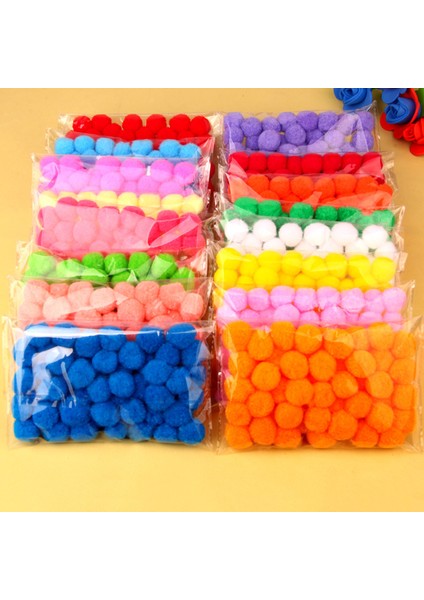Ponpon 50 Adet Mikro Ponpon Tek Renk Koyu Mavi 1,2 cm