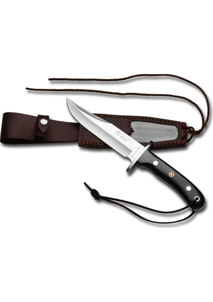 Knives Cf96-2 Bowie Büyük Boy Bufalo Boynuz Saplı Yılan Deri Kılıf