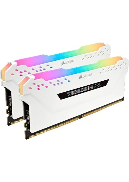 CORSAIR CMW16GX4M2C3200C16W VENGEANCE RGB PRO 16GB (2 X 8GB) DDR4 DRAM 3200MHZ C16 MEMORY KİT — BEYAZ