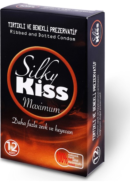 Silky Kiss Maximum Tırtıklı ve Benekli Prezervatif 12'li