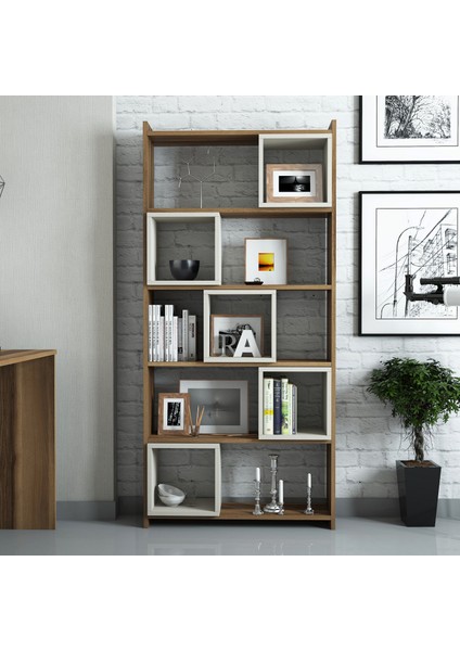 Box Kitaplık - Ceviz / Krem fiyatları