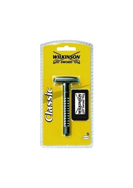 Wilkinson Sword Klasik Tıraş Bıçağı Makinesi Ve 5 Yedek Bıçak