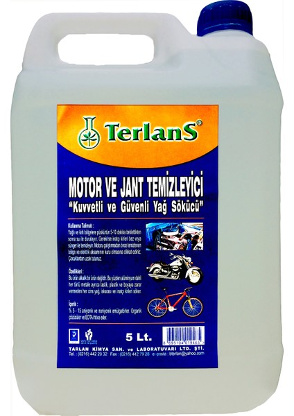 Kuvvetli ve Güvenli Motor & Jant Temizleyici 5 Kg + Uygulama Süngeri