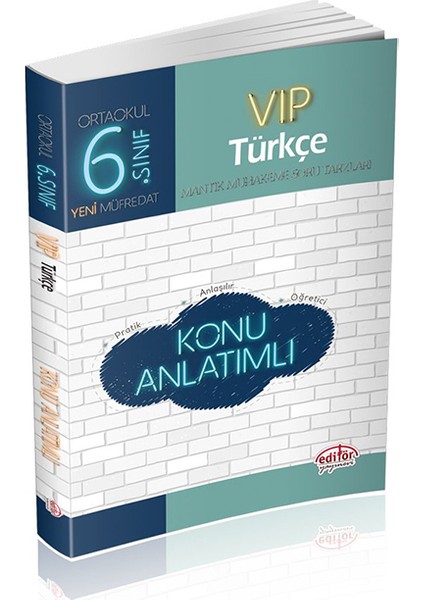 Editör Yayınları 6. Sınıf VIP Türkçe Konu Anlatımlı