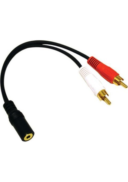 Stereo 3,5Mm Dişi - 2X Rca Erkek Ses Çevirici Kablo