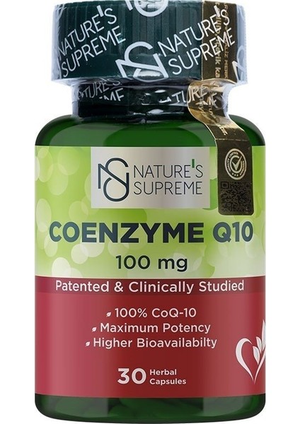 Coenzyme Q10 100 Mg 30 Kapsül