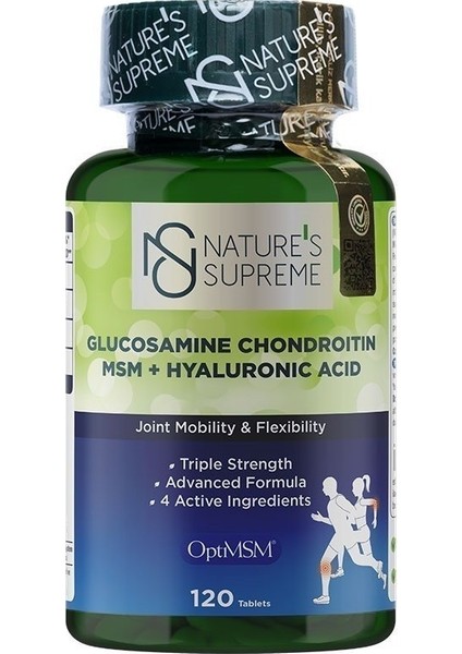 Glucosamine Chondroitin MSM + Hyaluronic Acid 120 Tablet