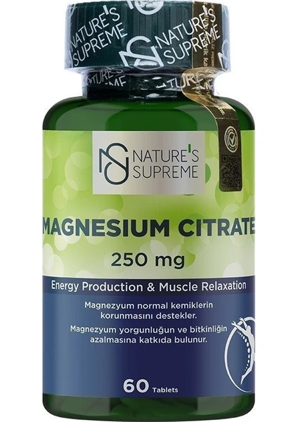 Nature's Supreme Magnesium Citrate 250 mg 60 Tablet