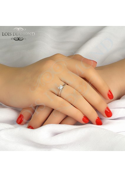 0.40Ct F Color Pırlanta Tektaş Yüzük