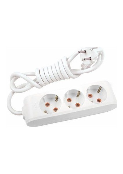 Multi-Let 3 Mt. Üçlü Priz Topraklı Çocuk Korumalı Kablolu