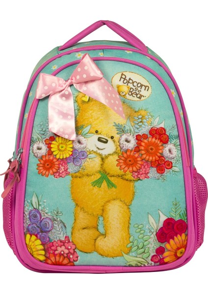 Popcorn The Bear İki Bölmeli İlkokul Çantası - 2085
