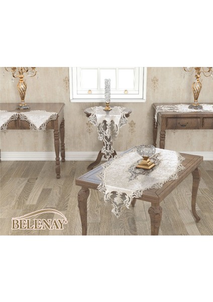 5 Parça Fransız Dantelli Salon Takımı - 6052