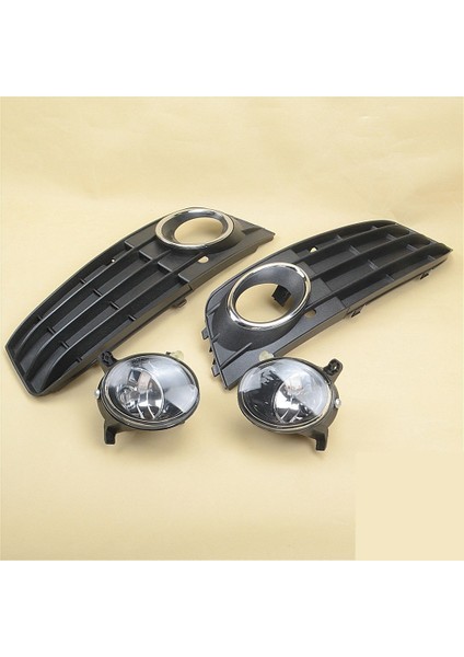 Audi A4 B8 2008-2012 Sis Farı Seti 4 Parça Izgaralı Set