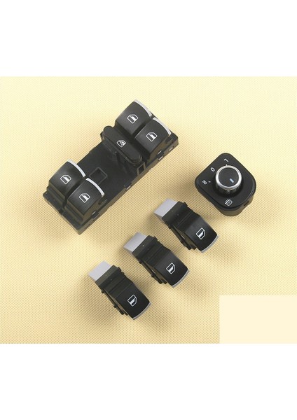 Volkswagen Passat B6 2006-2011 Krom Kontrol Düğmeleri 5 Li Set