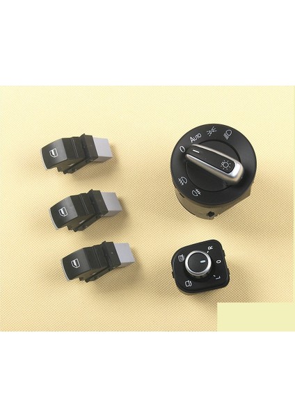 Volkswagen Passat B6 2006-2011 Krom Kontrol Düğmeleri 5 Li Set