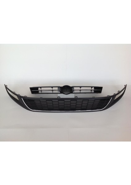 Volkswagen Polo 2009 2013 Krom Panjur Orta Izgara+Sis Çerçevesi