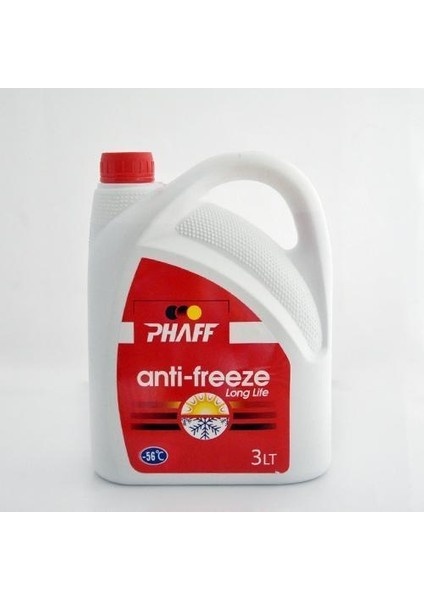 Antifiriz Kırmızı Organik 3 Lt 56 Derece