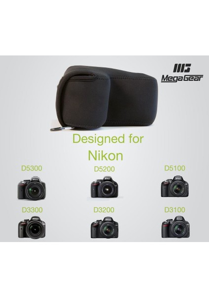 MG088 Nikon D5600, D3400 (18-55), D5500, D3300, + Neopren Kamera Kılıfı