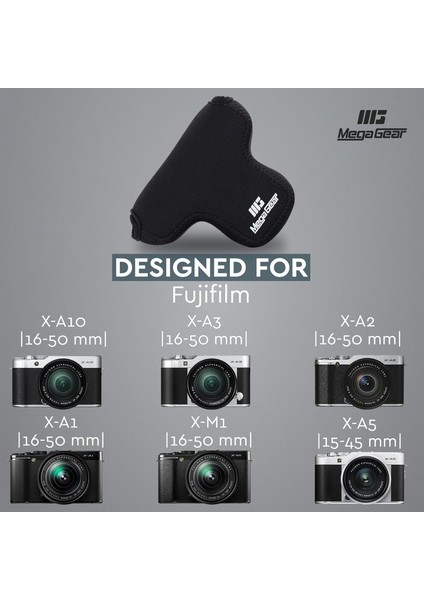 MG1004 Fujifilm X-A10, X-A5, X-A3, X-A2, X-A1, X-M1 (16-50Mm) Neopren Kamera Kılıfı fırsatları