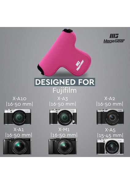 MG1007 Fujifilm X-A10, X-A5, X-A3, X-A2, X-A1, X-M1 (16-50Mm) Neopren Kamera Kılıfı