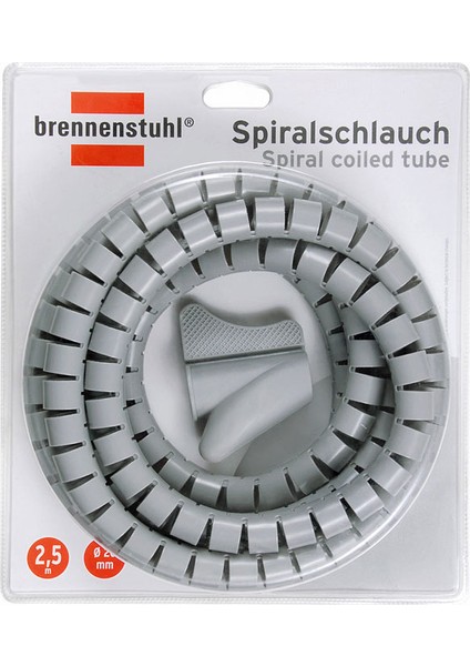 Spiral Sargılı Kablo Borusu L = 2,5M Gri