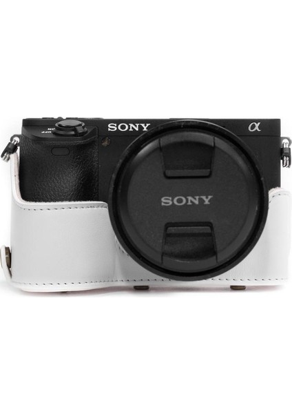 Sony Alpha A6500 (16-70mm) Suni Deri Kamera Çantası