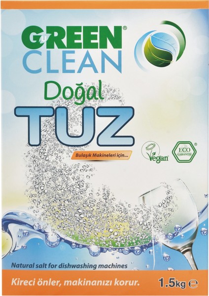 U Green Clean 1;5 Kg Doğal Bulaşık Makinesi Tuzu