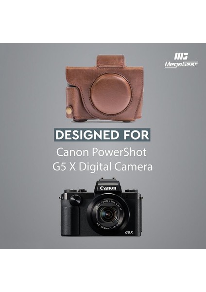 Canon Powershot G5 X Suni Deri Kamera Çantası