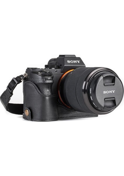 Sony Alpha A7S II, A7R II, A7 II (Tek Dip) Deri Fotoğraf Makinesi Kılıfı