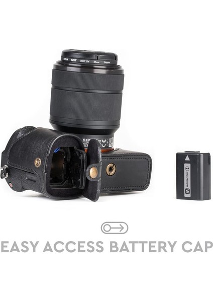 Sony Alpha A7S II, A7R II, A7 II (Tek Dip) Deri Fotoğraf Makinesi Kılıfı modelleri