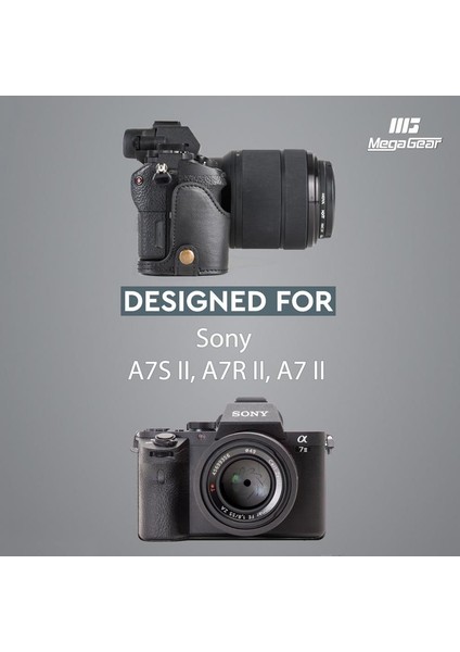 Sony Alpha A7S II, A7R II, A7 II (Tek Dip) Deri Fotoğraf Makinesi Kılıfı fırsatları
