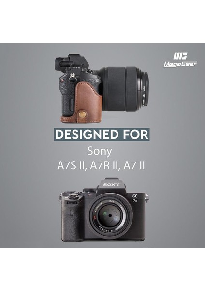 Sony Alpha A7S II, A7R II, A7 II (Tek Dip) Deri Fotoğraf Makinesi Kılıfı fırsatları