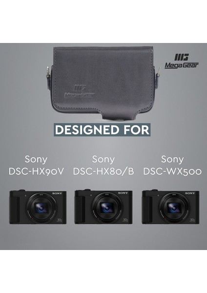 Sony Cyber-Shot Dsc-Hx80 Yatay Suni Deri Kamera Çantası