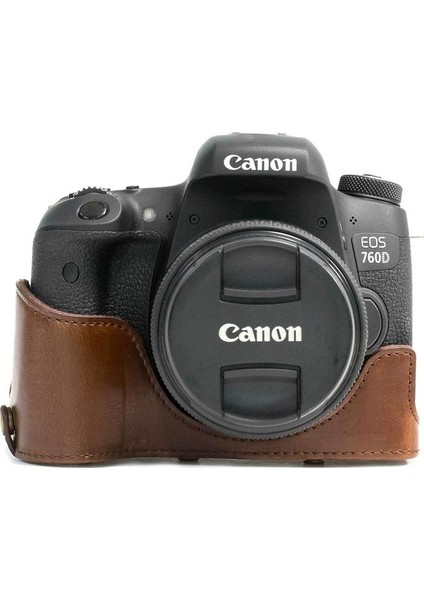 Canon EOS T6s, 760D, 8000D Suni Deri Kamera Çantası indirimleri