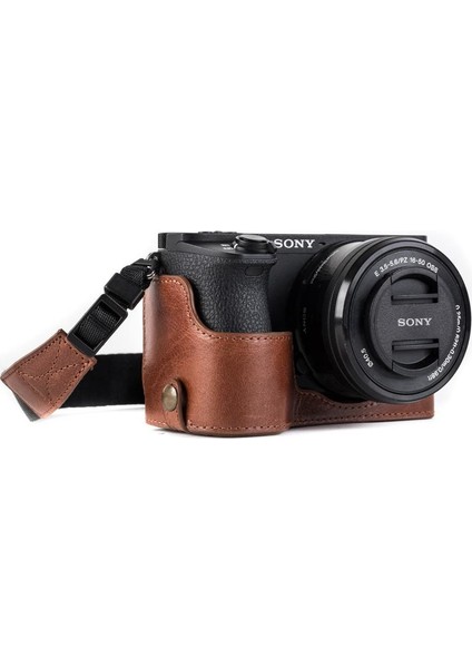 MG1204 Sony Alpha A6500 Hakiki Deri Kamera Çantası