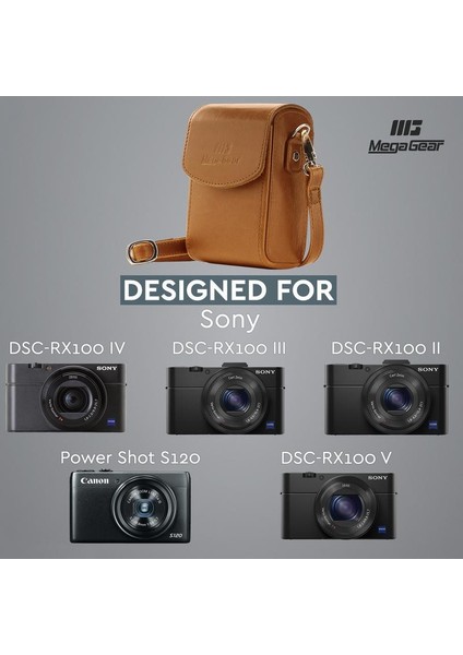 Canon G7X MarkIII, Sony-Rx100VI Suni Deri Kamera Çantası