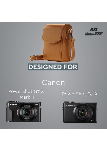Canon G7 X, G7 X Mark III Suni Deri Dikey Kamera Çantası fırsatları