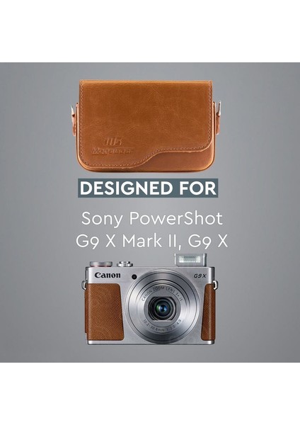 Canon Powershot G9 X, G9 X MII Suni Deri Kamera Çantası modelleri