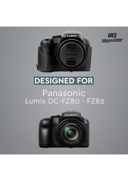 Panasonic Lumix DC-FZ80,DC-FZ82 Suni Deri Kamera Çantası