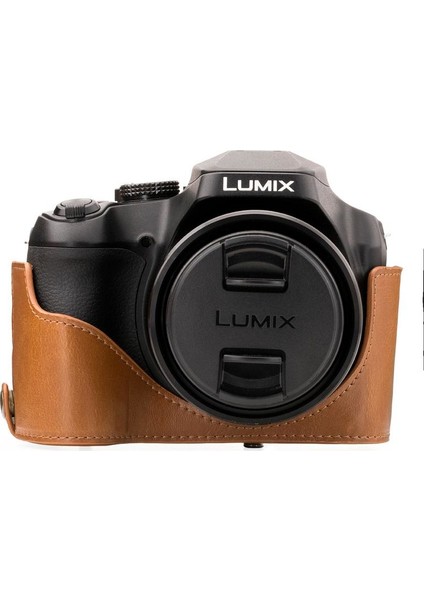 Panasonic Lumix DC-FZ80,DC-FZ82 Suni Deri Kamera Çantası