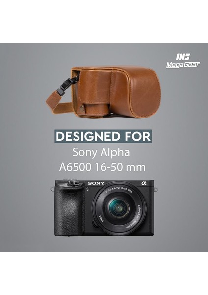 Sony Alpha A6500 (16-50 mm) Suni Deri Kamera Çantası fırsatları