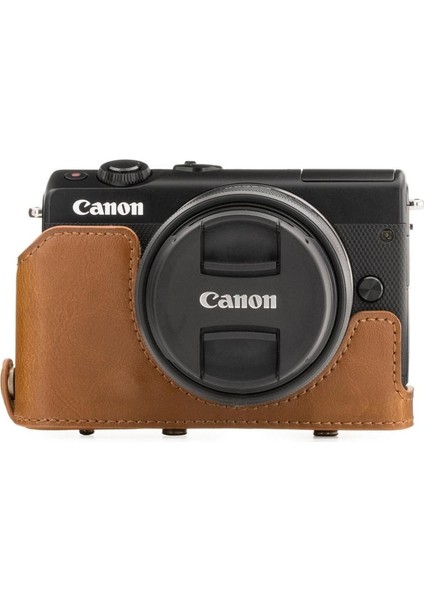 Canon EOS M100 (15-45mm) Suni Deri Kamera Çantası