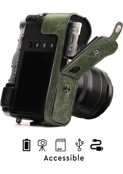 Fujifilm X-E3 Gerçek Deri Kamera Çantası