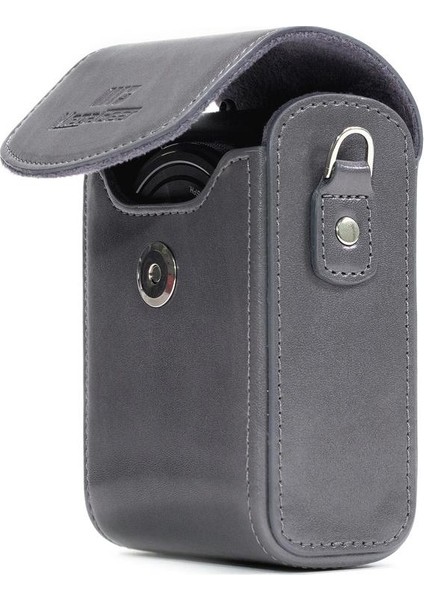 Panasonic ZS200, DC-TZ200 Suni Deri Dikey Kamera Çantası