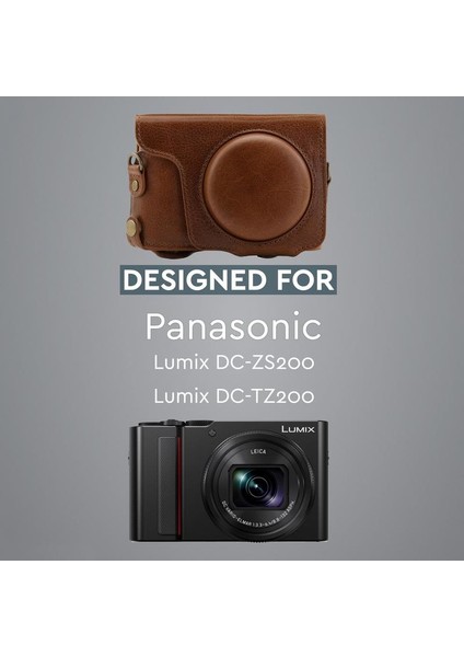 Panasonic Lumix DC-TZ200 Gerçek Deri Kamera Çantası