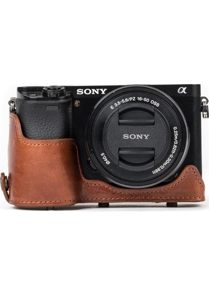 Sony Alpha A6000, A6300 Gerçek Deri Kamera Çantası