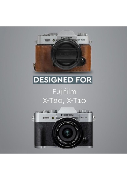 Fujifilm X-T10, X-T20, X-T30 Suni Deri Kamera Çantası (16-50mm / 18-55mm)