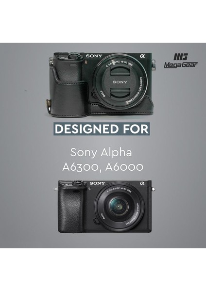 MG960 Sony Alpha A6300, A6000 Deri Kamera Çantası
