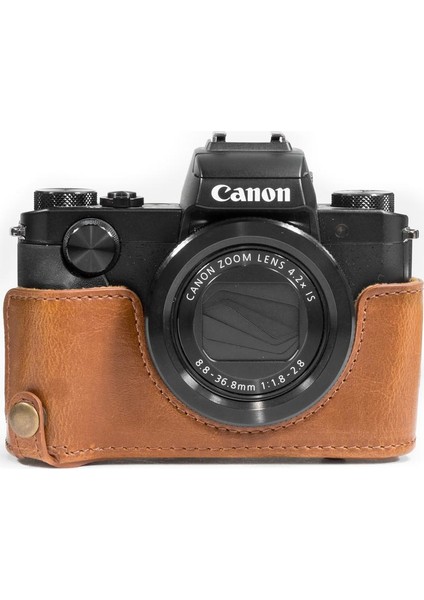 Canon Powershot G5 X Suni Deri Kamera Çantası indirimleri